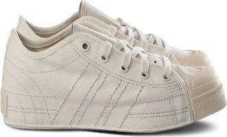 Yohji Yamamoto Low Top Sneakers in Nizza Stijl - Dames - Sneakers - Wit - 38 EU - Leer - Schoenen