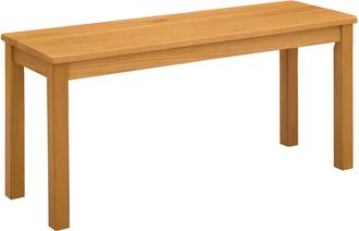 vidaXL Banca De Comedor 95 X 32 X 45 Cm Madera De Roble S&oacute;lido Natural Vidaxl
