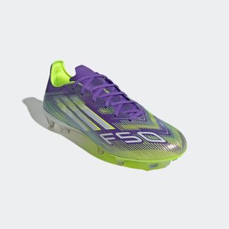 adidas Fussballschuh ADIDAS PERFORMANCE F50 PRO FIRM GROUND BOOTS, Damen, Gr. 44,5, lila (lila rush, cloud wei&szlig;, lucid lemon), Synthetik, Textil, Schuhe Fuss