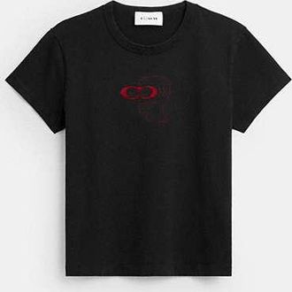 Coach Womens Coach | Brain Dead 90s T-Shirt in Black, Size X-Small | Organic Cotton