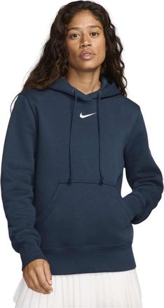 Nike Phoenix Fleece Pullover Hoodie - Dames - Sportshirts - Blauw - XL - Katoen - Fitness