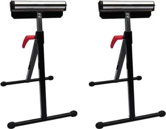 vidaXL Vidaxl - Set De Soportes De Rodillo Ajustables 2 Unidades