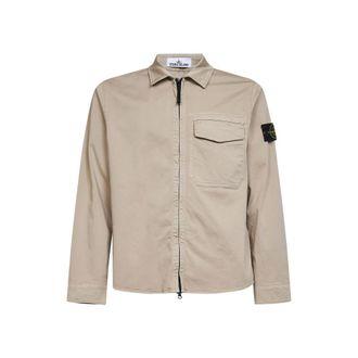 Stone Island Light Jackets, male, Beige, L, Light Jacket