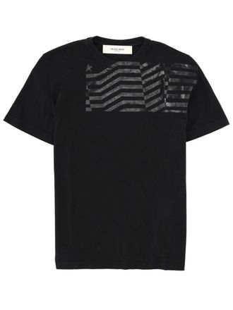 Golden Goose T-Shirt mit Flag-Aufdruck