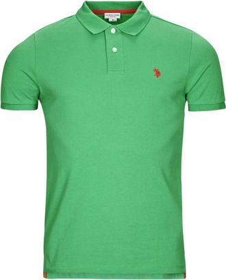 U.S.Polo Association Groen Polo Shirt Korte Mouw - Heren - Polos - Groen - L - Katoen - Tops
