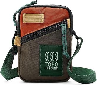 Topo Designs Mini Shoulder Bag Cross Body Handbags Woodland/Terracotta, Nylon