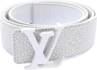 Louis Vuitton Pre-owned Vintage Leather Belt - Heren - Vintage Accessoires - Wit - ONE Size - Leer - Vintage