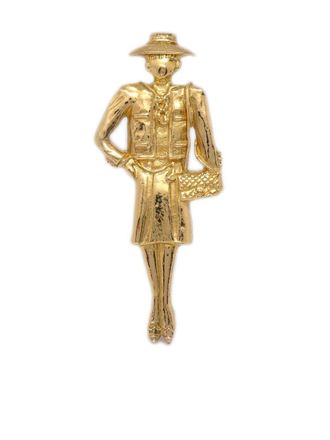 Chanel Spilla con motivo Mademoiselle 1990-2000 - Oro