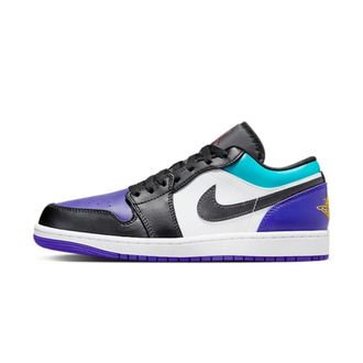 Nike Jordan 1 Low Aqua - unisex - Sport - Veelkleurig - Maat: 47 EU Leer