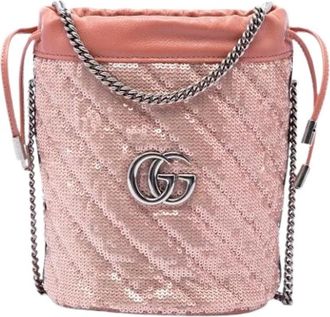 Gucci Pre-owned Vintage Bucket Bag - Dames - Vintage Tas - Roze - ONE Size - Leer - Vintage