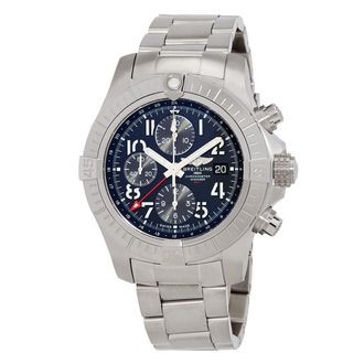 Breitling Pre-owned Breitling Avenger Chronograph GMT Automatic Chronometer Black Dial Mens Watch A24315101B1A1