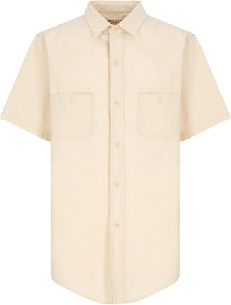 Maison Margiela Camicia a maniche corte con taschino sul petto - Toni neutri