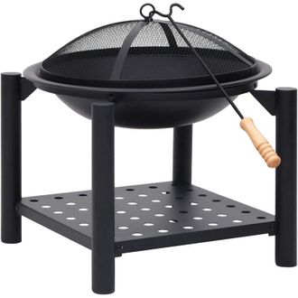 vidaXL Brasero Con Atizador Acero 54x54x55 Cm Vidaxl