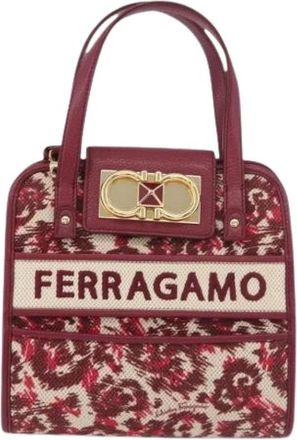 Ferragamo Pre-owned Leren Handtas - Dames - Vintage Handtas - Rood - ONE Size - Leer - Vintage