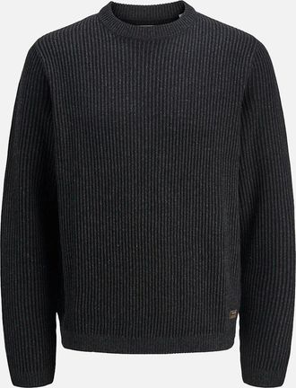 Jack & Jones Mens Jack & Jones JJE Dover Knit crew neck BLACK - Size: 42