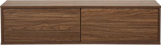 Miliboo Mueble Tv Mural Acabado Madera Oscura Nogal L120 Cm Flexo