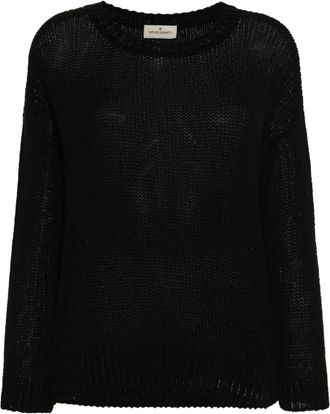 Bruno Manetti chunky-knit crew-neck jumper - women - Polyamide/Cotton - 40 - Black