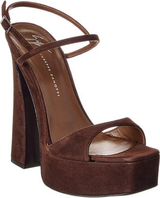 Giuseppe Zanotti Destino 100 Suede Platform Sandal