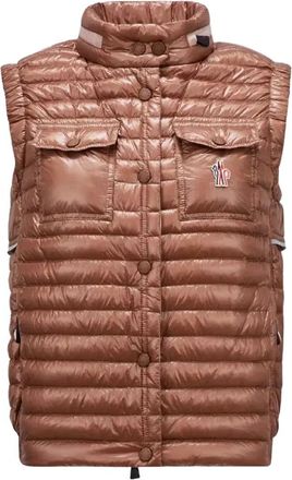 Moncler Gumiane Vest - Dames - Bodywarmers - Bruin - M - Polyester - Jassen