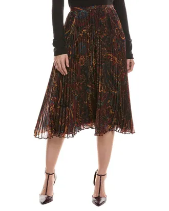 L'agence LAgence Fernanda Pleated Midi Skirt