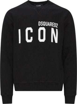 Dsquared2 Icon Crewneck Sweatshirt - Katoen - Heren - Sweatshirts - Zwart - 2XL - Katoen - Hoodies & sweatvesten