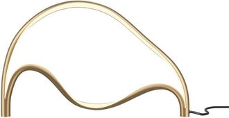 Maytoni Maytoni Plons Lámpara de mesa LED moderna integrada de latón, 3000 K, 760 lm, pantalla blanca