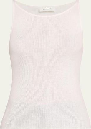 Lisa Yang Lynette Cashmere Rib Scoop-Neck Tank Top
