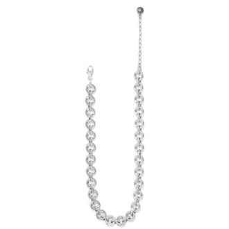 Brighton Womens Medici Link Necklace In Silver
