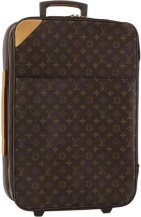 Louis Vuitton Pre-owned Monogram Canvas Koffer - Dames - Vintage Weekendtas - Bruin - ONE Size - Leer - Vintage