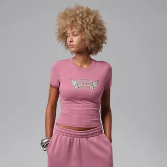 Nike Jordan Womens Jordan Graphic T-Shirt in Pink | IM7148-667