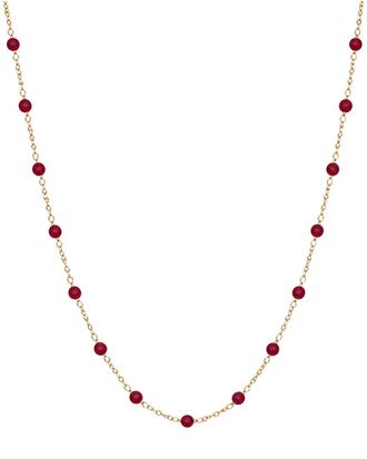 Jewelmak 14K Ruby Necklace