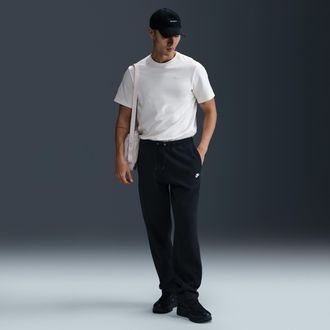 Nike Mens Club Open-Hem Fleece Pants in Black | FN3730-010