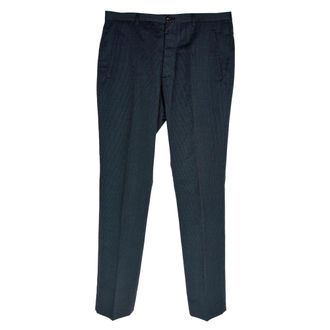 Maison Margiela Pinstripe Slim-Fit Trousers in Navy Blue Wool