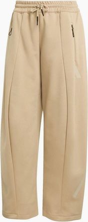 adidas Womens Z.N.E. Solid Patterned Wide Leg Sweatpants - Tan - Size: 14 l