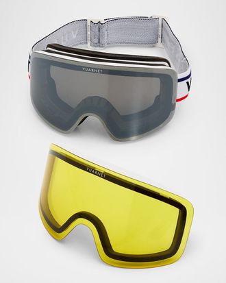 Vuarnet Mens Mont-Blanc Ski Goggles with Interchangeable Lenses