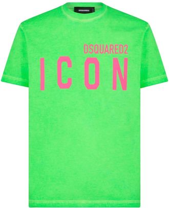 Dsquared2 Icon logo-print T-shirt - men - Cotton - M - Green