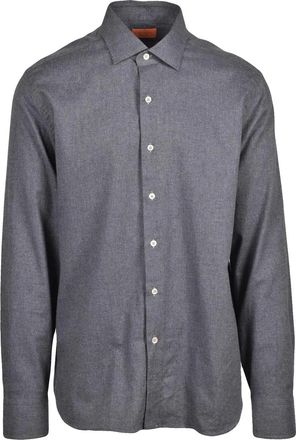 Grigio Grey Cotton Flannel Shirt