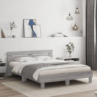 Berkfield Home Bed Frame without Mattress Grey Sonoma 150x200 cm King Size