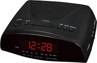 Trade Shop Trade Shop - Radiosveglia Digitale Radio Sveglia Cr-9905 Radio Pll Fm Con Display A Led Rossi