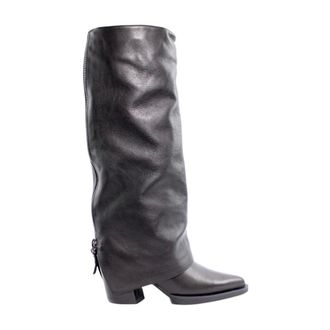 Elvio Zanon Cowboy Boots, female, Black, Size: 6 US Ec1804X Heeled Boot