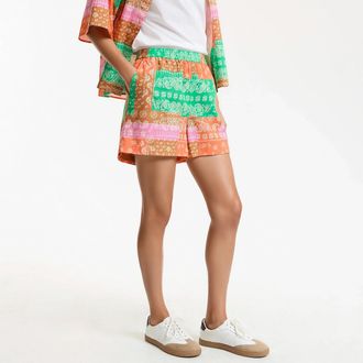 La Redoute Collections Korte broek met paisleyprint en elastische tailleband