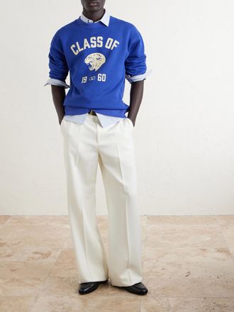 Valentino Garavani Logo-Print Cotton-Jersey Sweatshirt