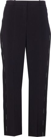 Elisabetta Franchi Light Crepe Trousers With Tuxedo Detail