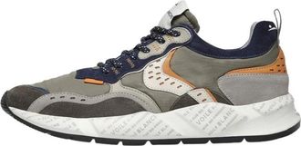 Voile Blanche Sportieve Su&egrave;de Sneakers - Antraciet Grijs-Marineblauw - Heren - Sneakers - Veelkleurig - 43 EU - Su&egrave;de - Schoenen