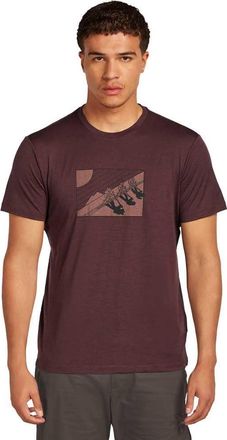 Icebreaker Merino 150 Tech Lite in The Wild Short Sleeve T-Shirt L Purple