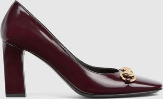 Gucci Womens Signora Pump, Bordeaux, Leather