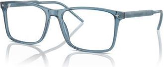 Giorgio Armani 57mm Rectangle optical glasses in Blue at Nordstrom