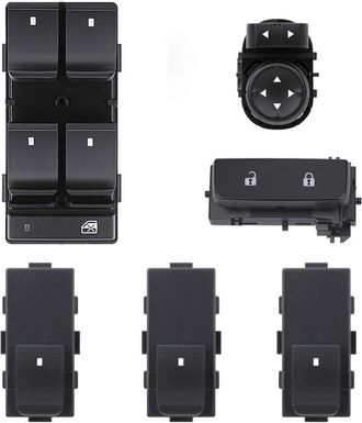 OEM Interruptor De Ventana El&eacute;ctrica Y Bot&oacute;n De Control De Puertas Y Espejos Compatible Con Chevrolet Silverado/gmc Sierra 2007-2013, Reemplaza Oem 257896