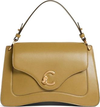 Coccinelle Borsa a spalla C-Me con placca logo media - Verde