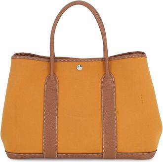 Herm&egrave;s Garden Saffron Toile Officier Tote Bag (Pre-Owned)